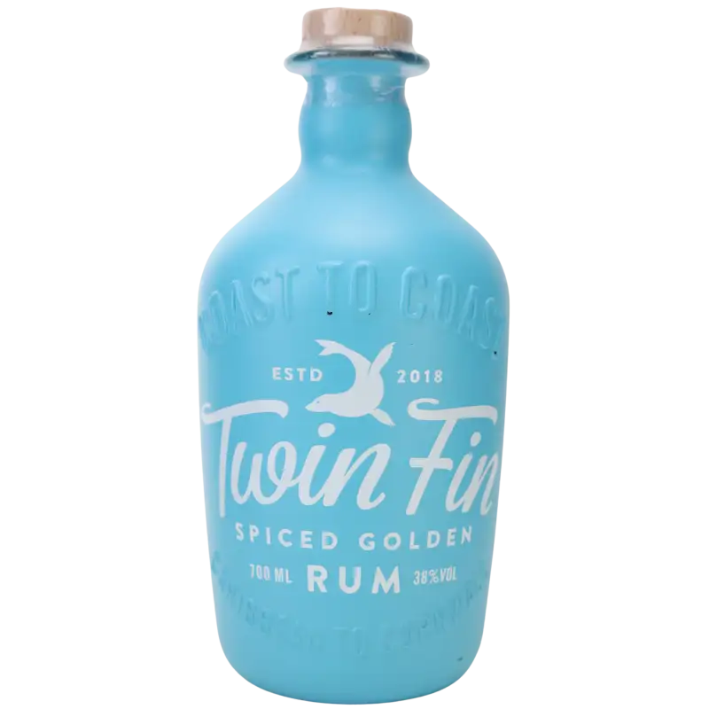 Image of the front of the bottle of the rumTwin Fin Spiced Golden Rum