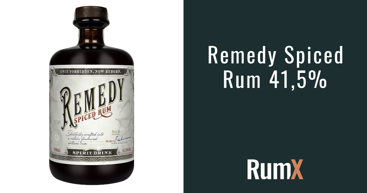 Remedy Spiced Rum 41.5% Rated 6.4/10 RX97 - | RumX