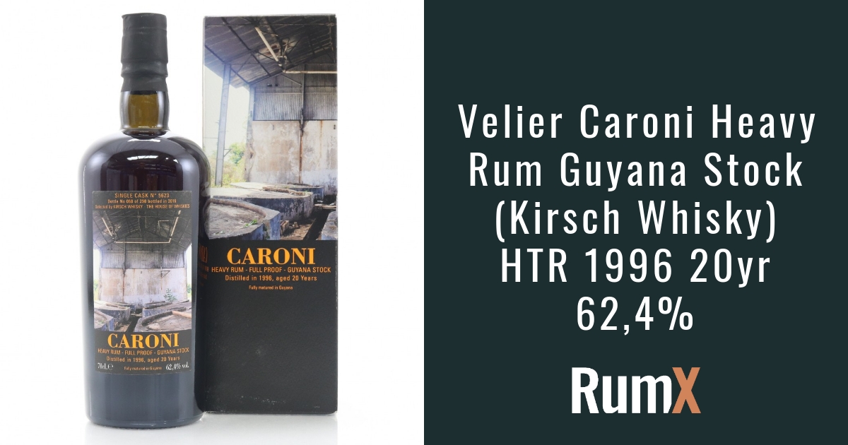 Velier Caroni Heavy Rum Guyana Stock (Kirsch Whisky) HTR 1996 20yr 62,4% |  RX213 | RumX