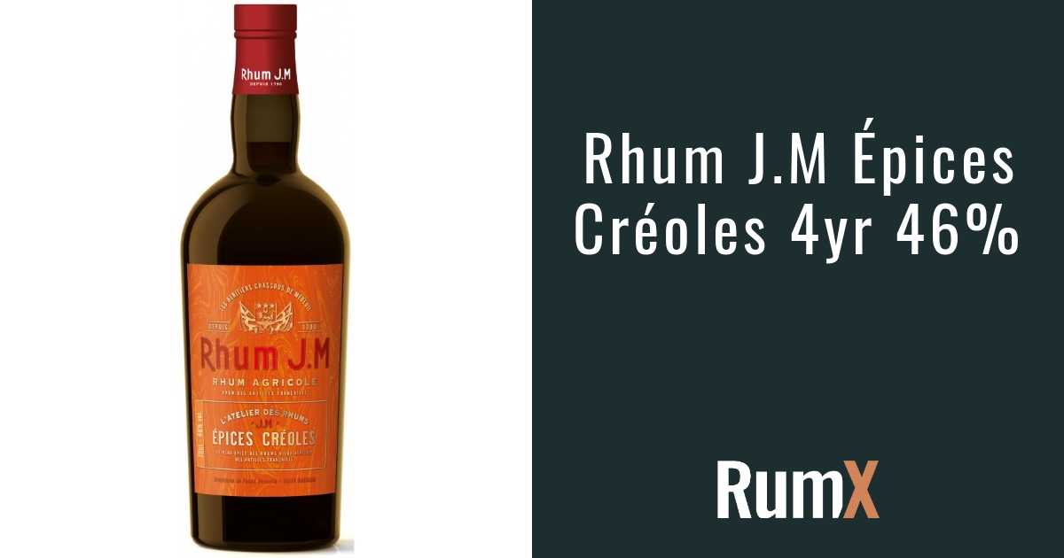 Rhum JM Epices Creoles Agricole Rhum