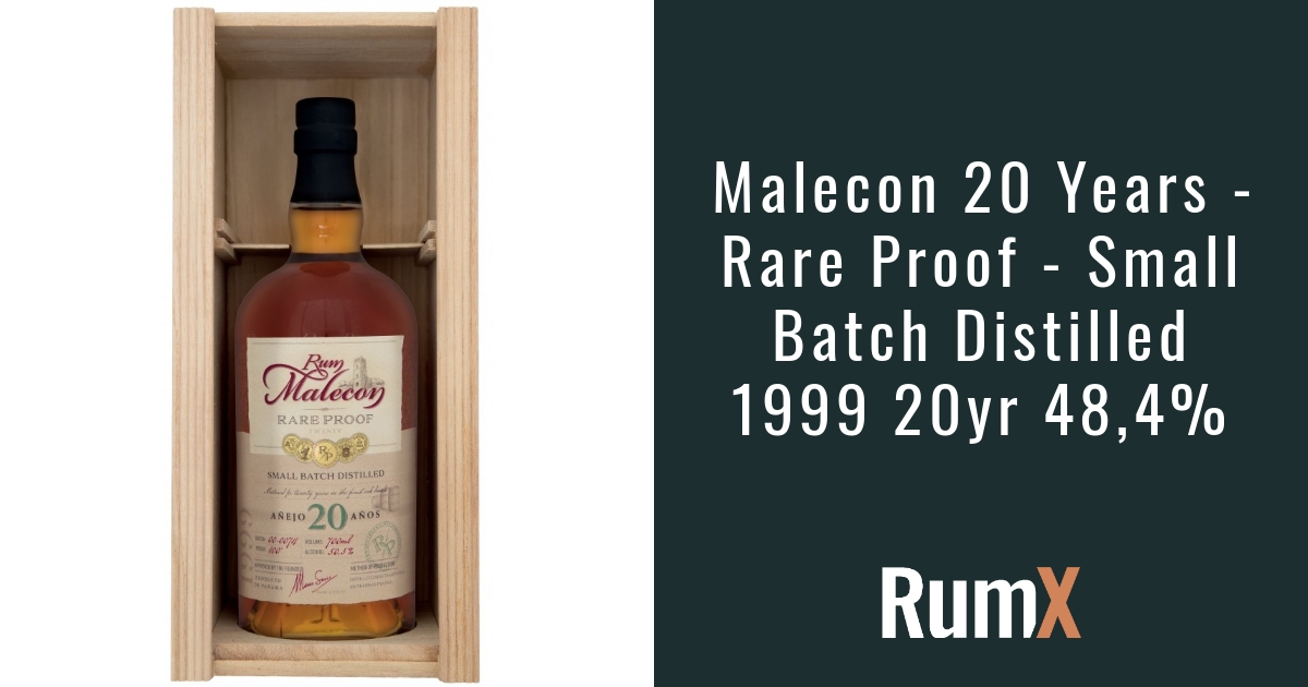 Malecon 20 Years - Rare Proof - Small Batch Distilled 1999 20yr 48,4% ...