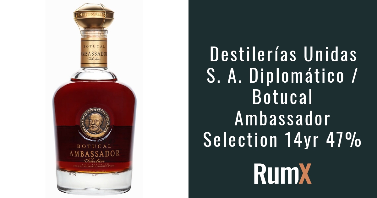 RX55 Ambassador RumX Rated Rum RumX | - 14y 8.3 Diplomático