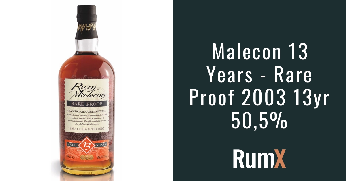 Malecon 13 Years Rare Proof Rum - Top Rated RX1726