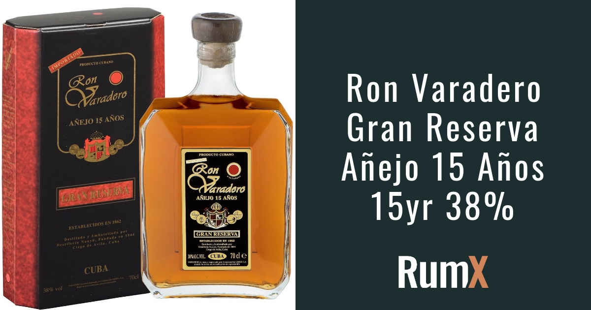Ron Varadero Gran Reserva Añejo 15yr | Años 38% RX1821 15 RumX 