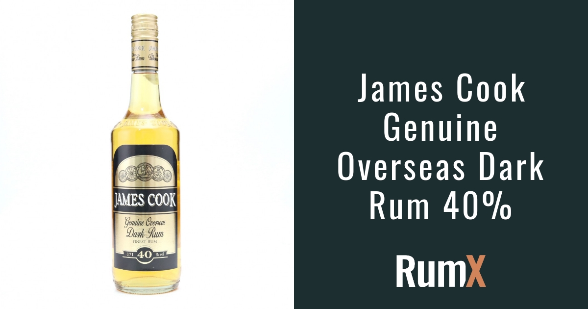 40% | RumX Overseas Dark Rum | Genuine RX10284 James Cook