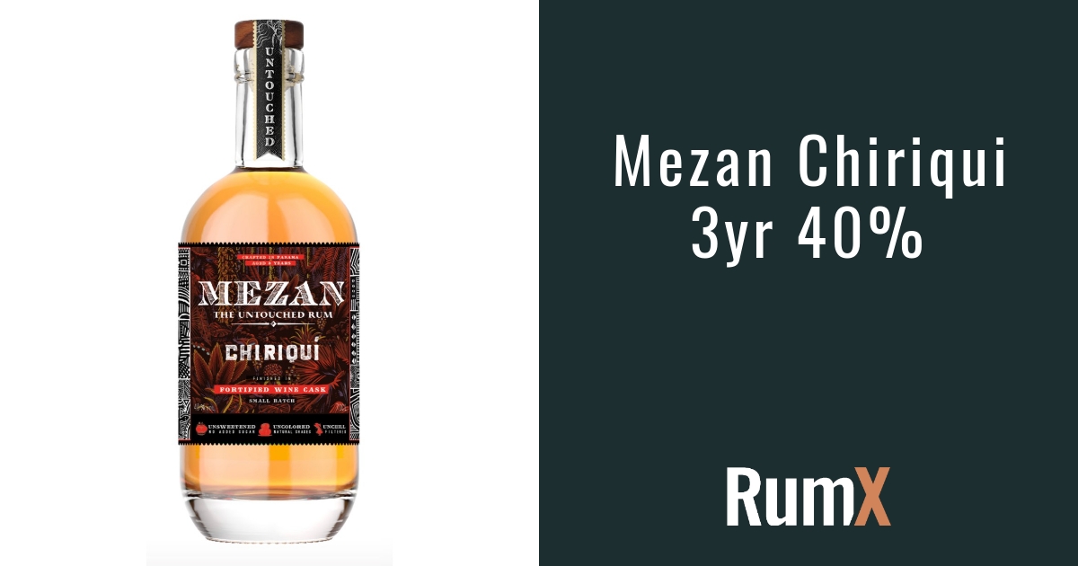 RumX Mezan 3-Year-Old Panama RX4698 | Chiriqui Rum