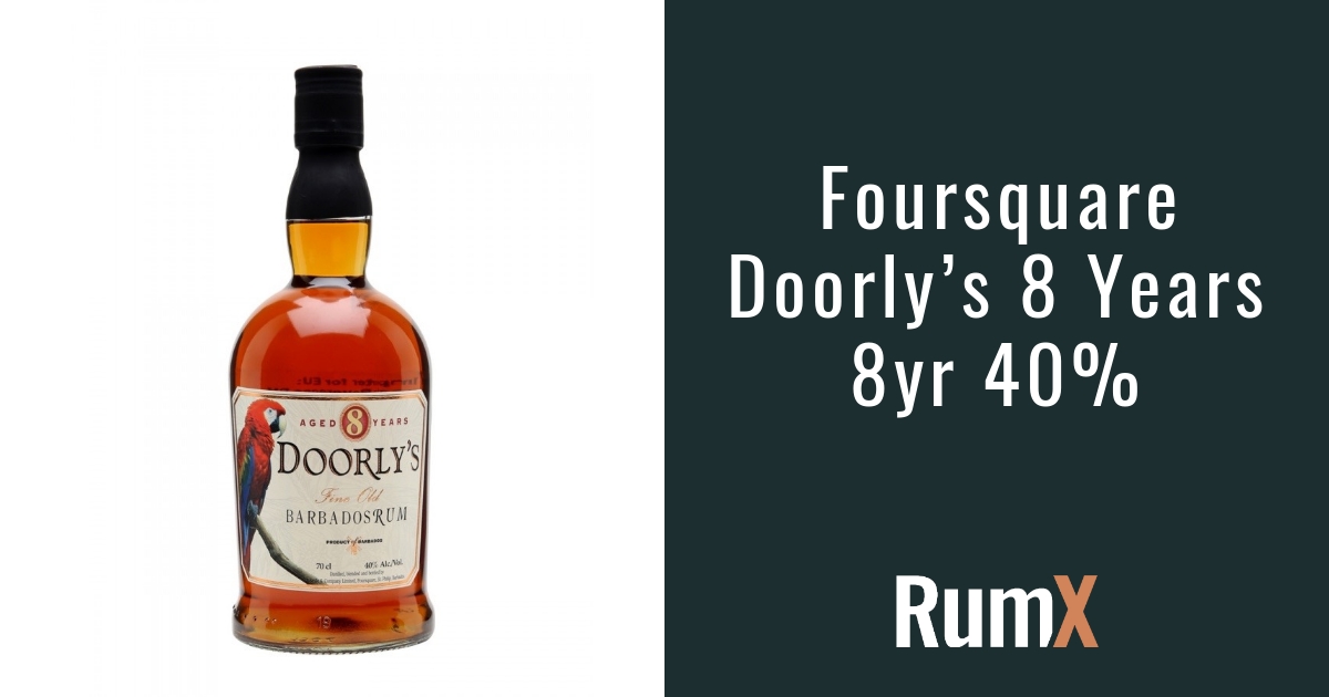 Doorly\'s 8 Rum: RumX - 7.1 Foursquare | Year Rated RX4127